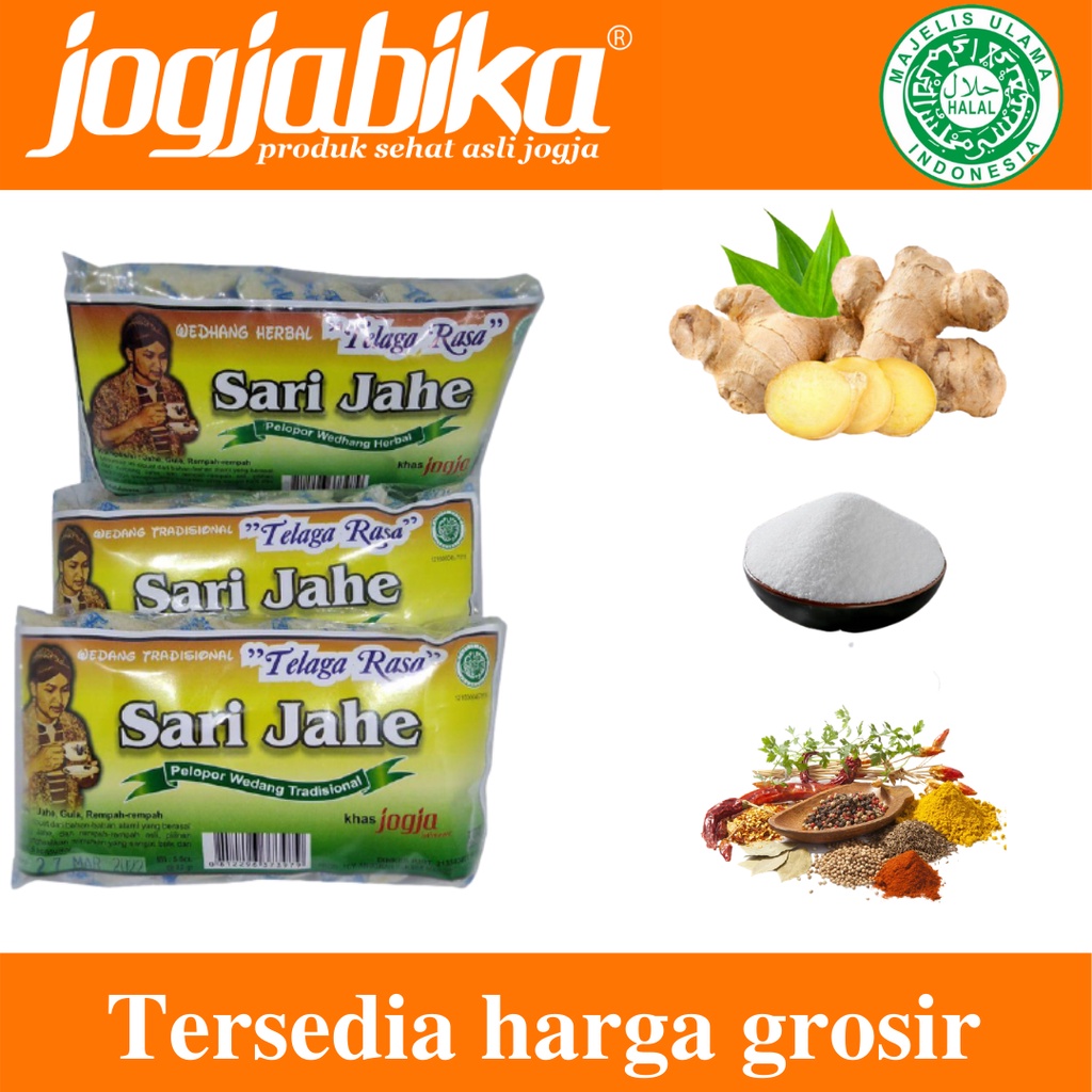 

Wedang Sari Jahe Bubuk Instan Siap Seduh Telaga Rasa 110 g Isi 5 Sachet