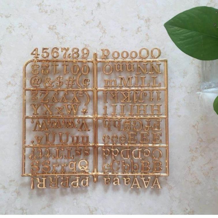 

qb✷Terlaku. [Gold] Tambahan huruf untuk papan nama bayi letter board 71 ✷