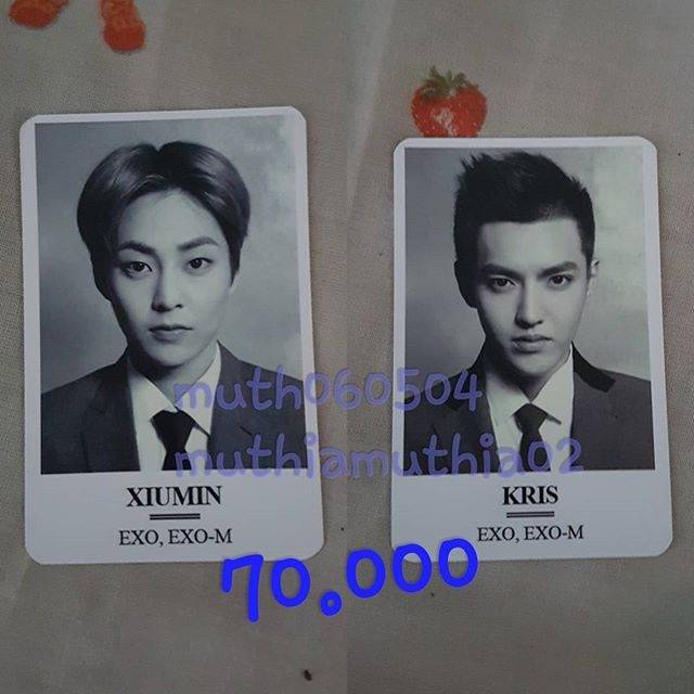 EXO PC PHOTOCARD XIUMIN KRIS XOXO OFFCIAL