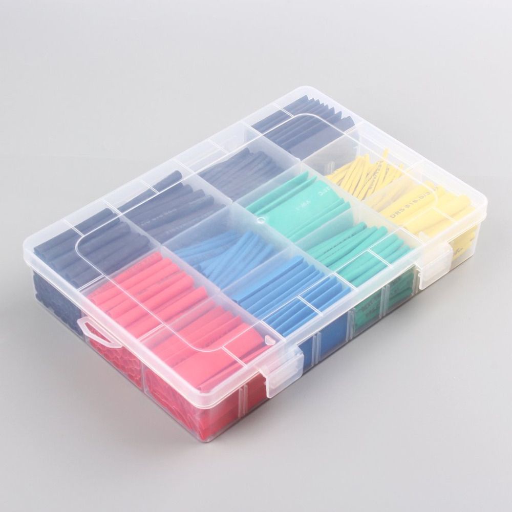 TOP 127/530Pcs Industrial Cable Sleeve Repair Tools Wire Wrap Kit Heat Shrink Tube Environmental Universal Flame Retardant Protective Protector Organizer