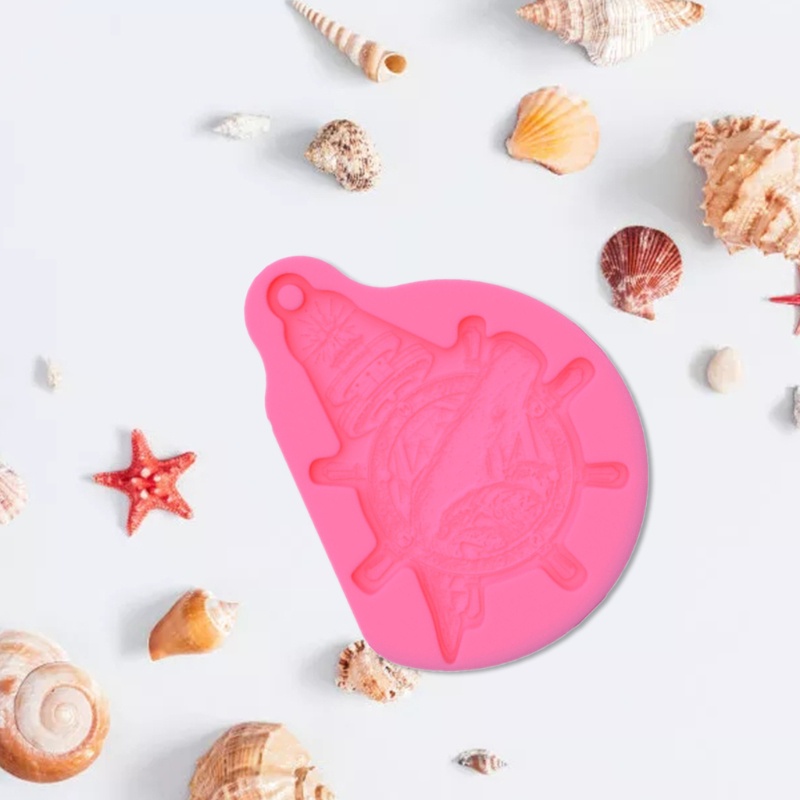 SIY  Ocean Theme Whale Keychain Epoxy Resin Mold Necklace Pendant Silicone Mould DIY Crafts Jewelry Casting Tools