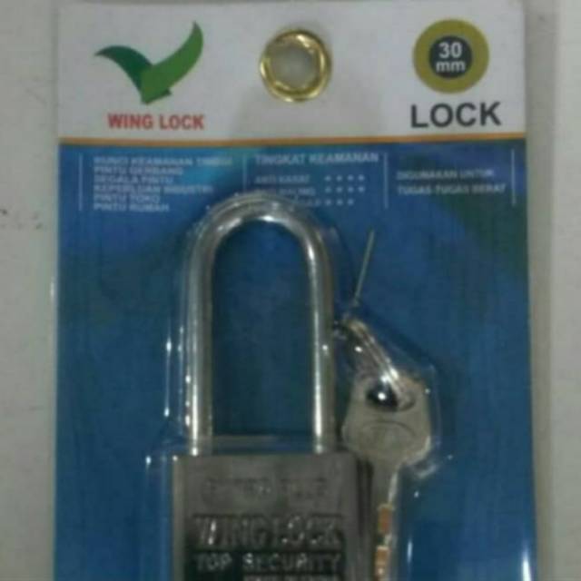 gembok wing lock 30mm long gembok winglock