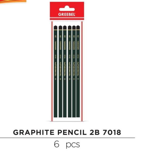

℗ GREEBEL 7018 TECHNOGRAPH GRAPHITE PENCIL 2B (6 PCS/SET) ➥