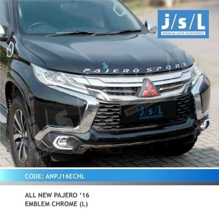 Emblem Kap Mesin All New Pajero Sport Large Chrome