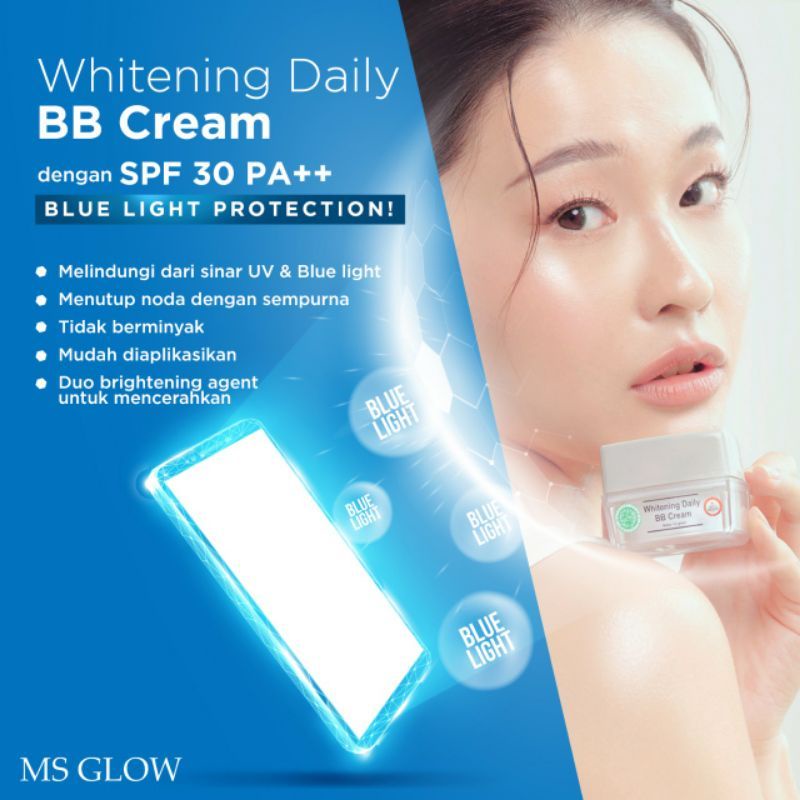 MS GLOW WHITENING DAILY BB CREAM ORIGINAL (SUDAH BER BARCODE)