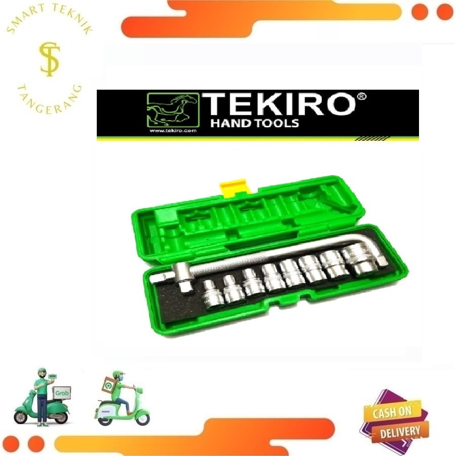 KUNCI SOCK SET 10 PCS TEKIRO HAND MATA SOK SOCKET SHOCK 10PCS BOX PLASTIK 6 PT