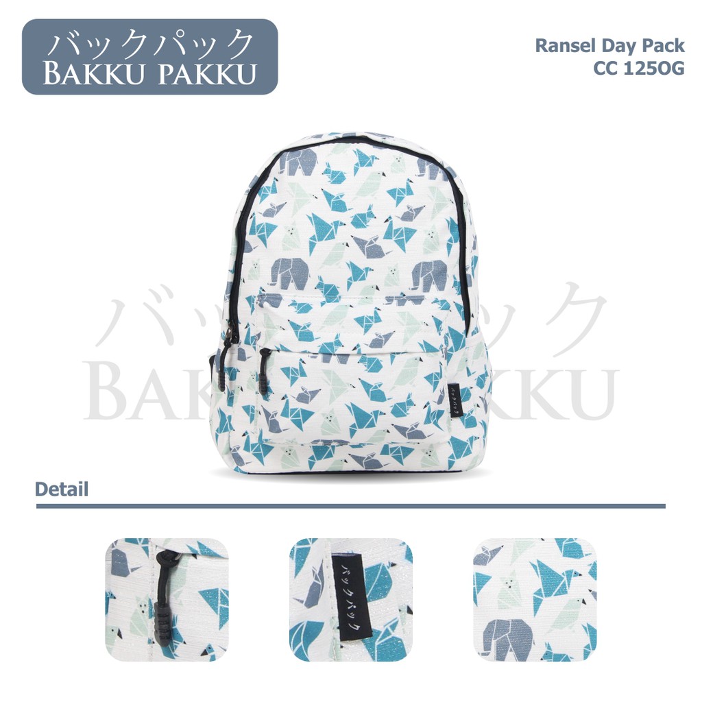 [KLIKTAS] Tas ransel perempuan laptop 15 inch import backpack gendong sekolah kuliah korea sablon