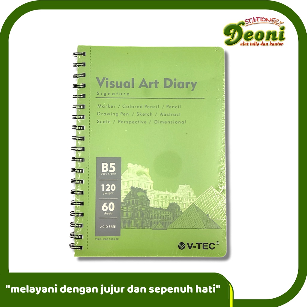 

V-TEC B5 Visual Art Diary Signature 120Gsm 60 Lembar