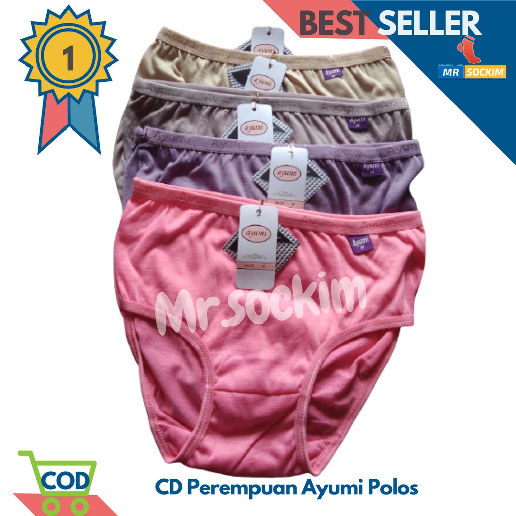 5 Pcs Celana Dalam Wanita Dewasa Katun Polos (CD Perempuan M- XXL 052 Ayumi Collection)