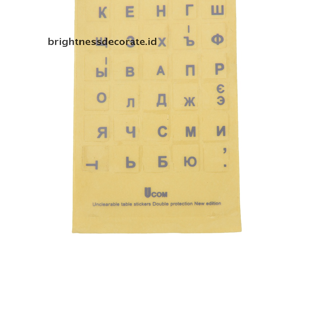 Stiker Keyboard Transparan Huruf Rusia Untuk Laptop / Notebook / Komputer