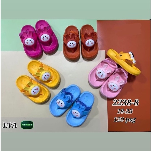 Sandal Jepit Anak Perempuan Motif kelinci Import Morego 2238