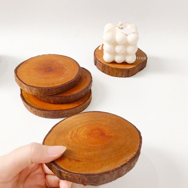 WOODSLICE / WOODEN COASTER / TATAKAN GELAS KAYU / PROPERTI FOTO PRODUK