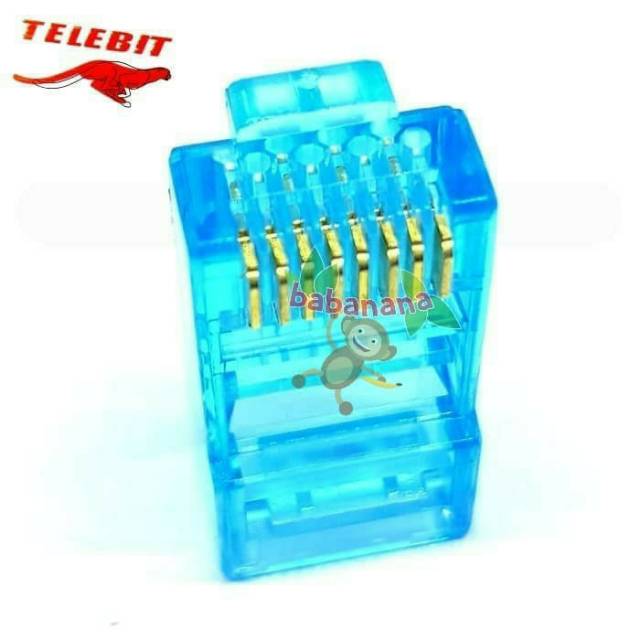 Telebit cat 6 rj 45 lan Gold Plated Easy Crimp Con4566