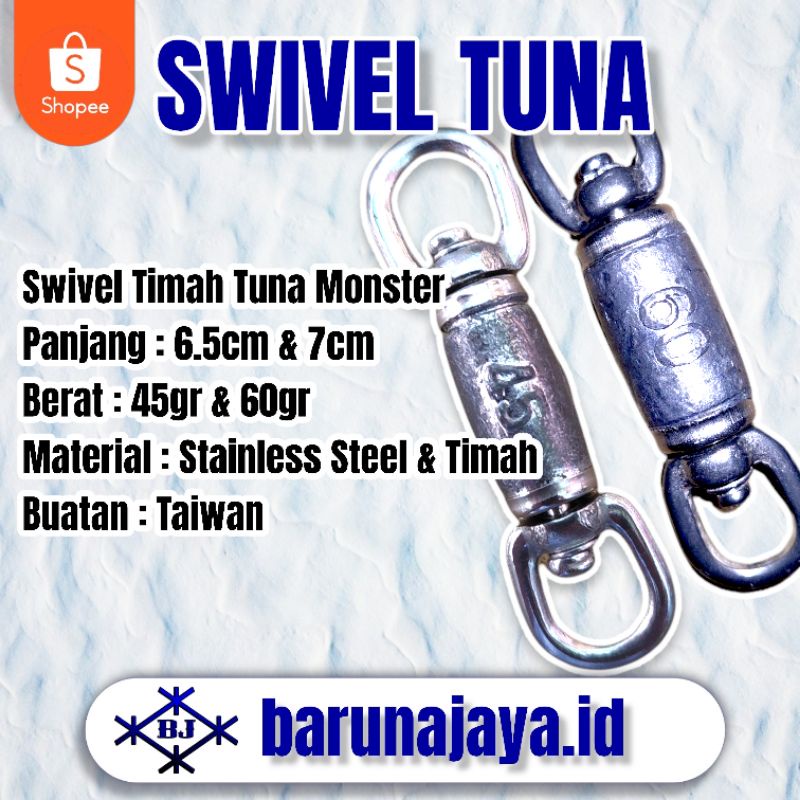 Kili Kili Swivel Timah Tuna Monster 45gr 60gr dan 75gr