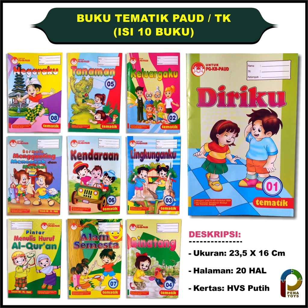 Jual Buku Paket Tematik 10 Buku Untuk Paud-TK A Dan TK B Indonesia ...