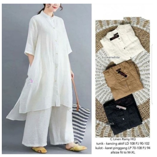 FASHION - TITAN ONE SET DW | TUNIK + CELANA SETELAN WANITA KATUN PREMIUM POLOS TERLARIS