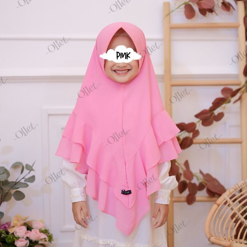 Khimar Layer Babydoll Ollet / Jilbab anak / khimar anak