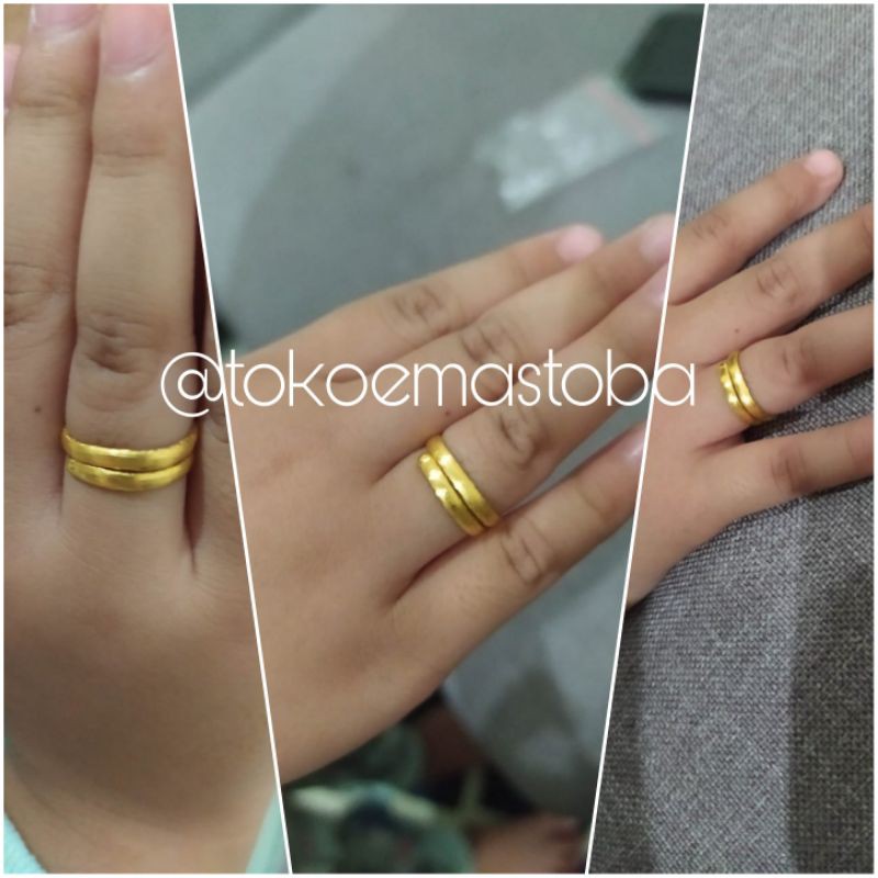 cincin bayi /anak putar emas london emas toba 24karat 1gram