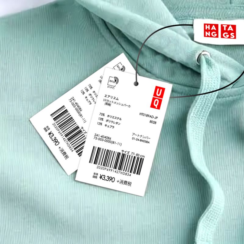 

hangtag bonus tali , label baju 4x6 hantag handtag. UQ
