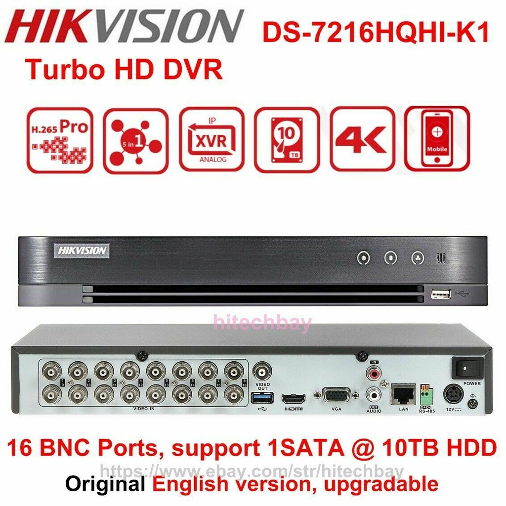 MC CCTV - DVR HIKVISION 16CHANNEL DS 7216 HQHI/K1-E RECORDER CCTV