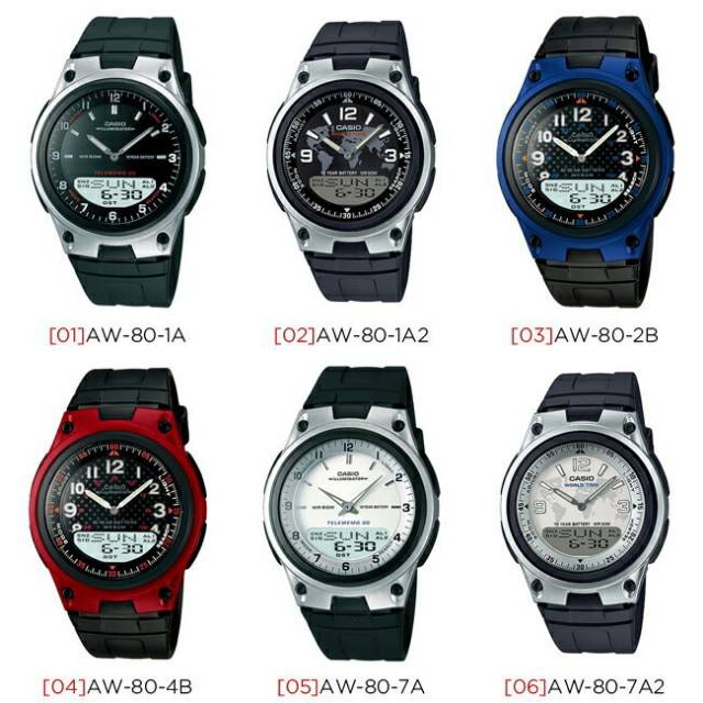 Jam Tangan Pria Casio AW-80 Series Original Casio AW-80