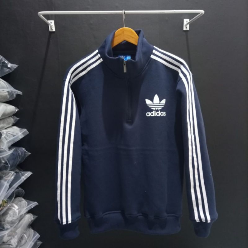 Sweater Adidas Stripe Half Zip Navy