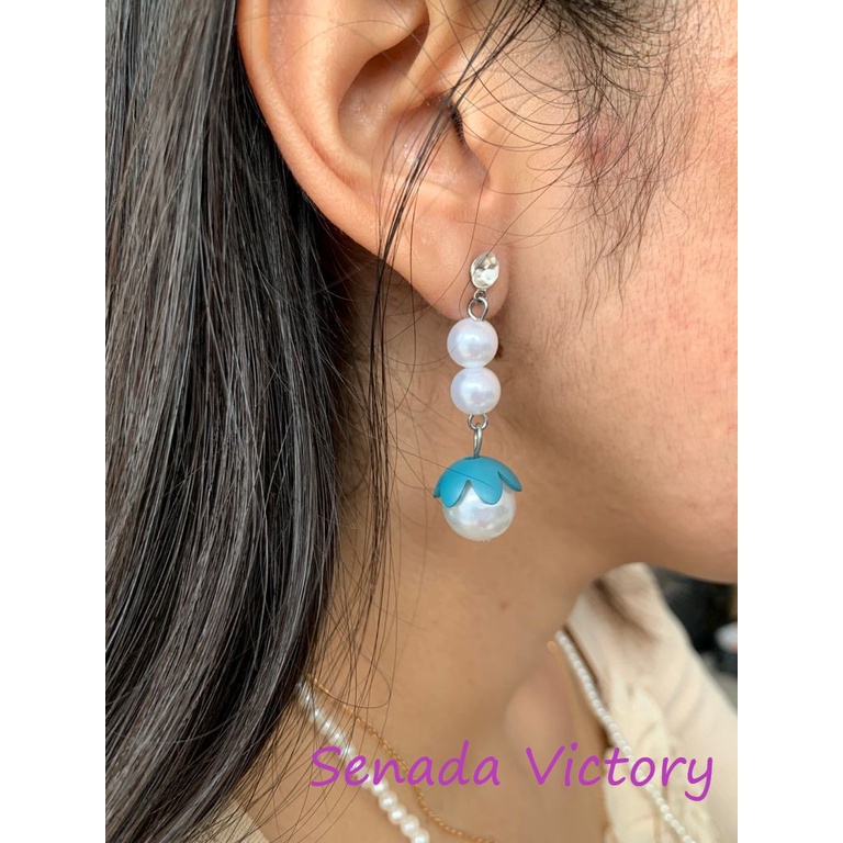 Senada Victory Anting Juntai Mutiara Mahkota Pastel SVAJ001