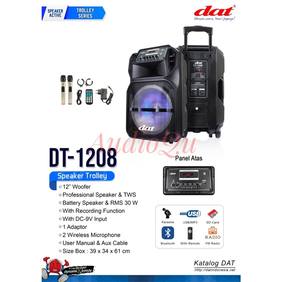 Speaker Portable Meeting DAT DT-1208 / DT1208 Bluetooth Karaoke