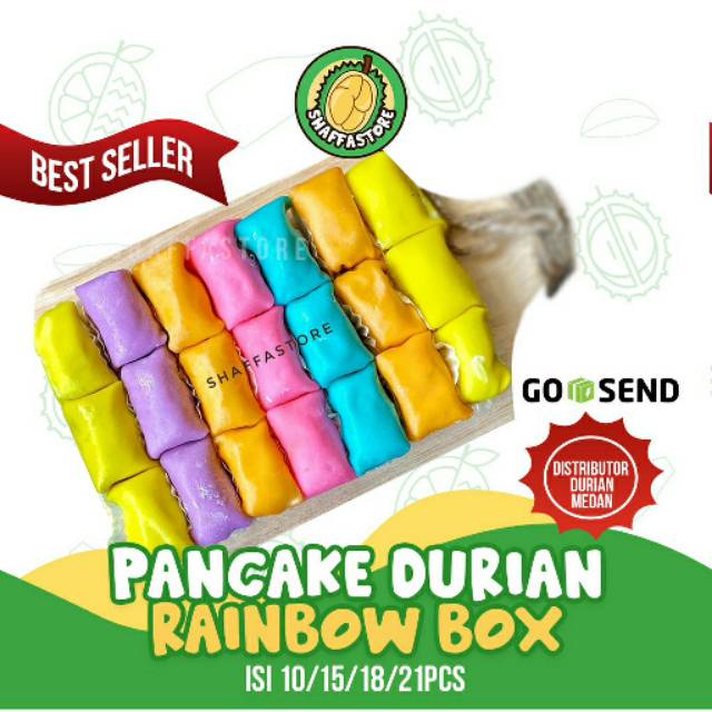 pancake durian medan rainbow REGULER | Shopee Indonesia