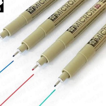 

✳ SAKURA PIGMA MICRON DRAWING PEN 003 005 01 02 03 04 05 08 - Hitam, 01 ♔