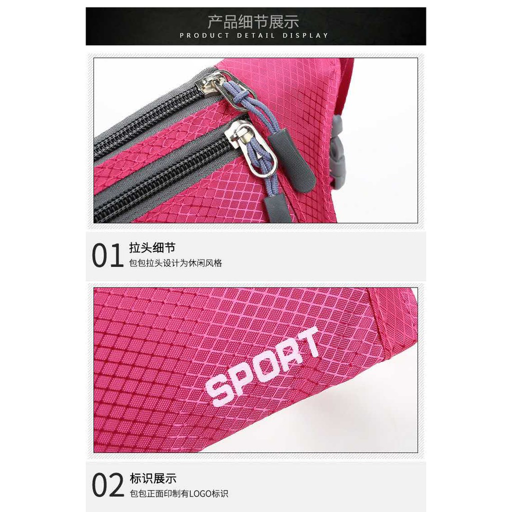 Tas Pinggang Import Tas Selempang Mini Unisex Hip Bag Sport Bumbag Multifungsi Waistbag T16
