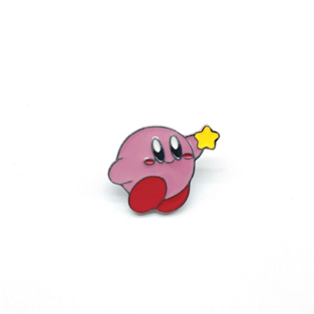 Needway   Kirbyy Pin Fans Hadiah Kartun Pink Anime Enamel Pin Logam Pin Cosplay Lencana