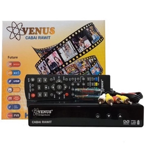 Set Top Box TV Digital VENUS Cabai Rawit STB DVB-T2 Receiver Tuner Paling Peka Paling Jernih