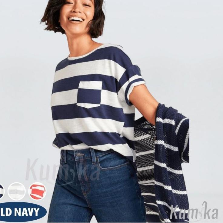 Baru OLD NAVY  Short Sleeve Loose Fit Pocket T-Shirt