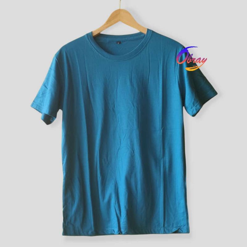 KAOS POLOS COTTON COMBED 24S [Tebal] LENGAN PENDEK Basic Tee Unisex OBRAYSTORE / T-shirt / Kaos Oblong / Baju Polos [Cewe Cowo]-Tosca Tua