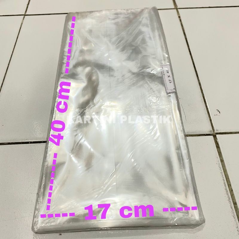 Plastik OPP Tanpa Lem ukuran 17x40