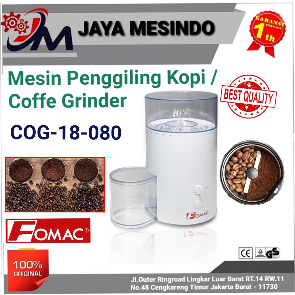 Mesin Penggiling Kopi / Coffee Grinder COG-18-080 FOMAC