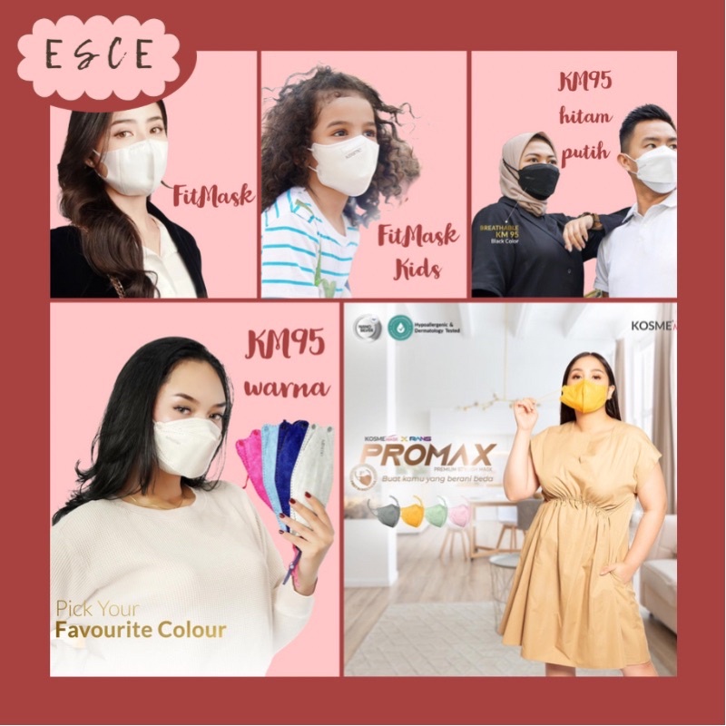 ESCE KOSMEMASK FITMASK DUCKBILL FITMASK KIDS KM95 PROMAX MASKER