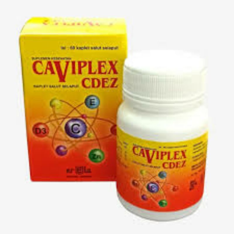 Caviplex CDez Vitamin C 500mg Vitamin D3 E Zinc - 60 Kaplet