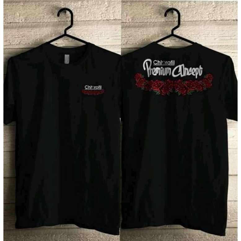 Kaos Chlorofil Motif Bunga Mawar - Kaos Pria Wanita Murah Berkualitas
