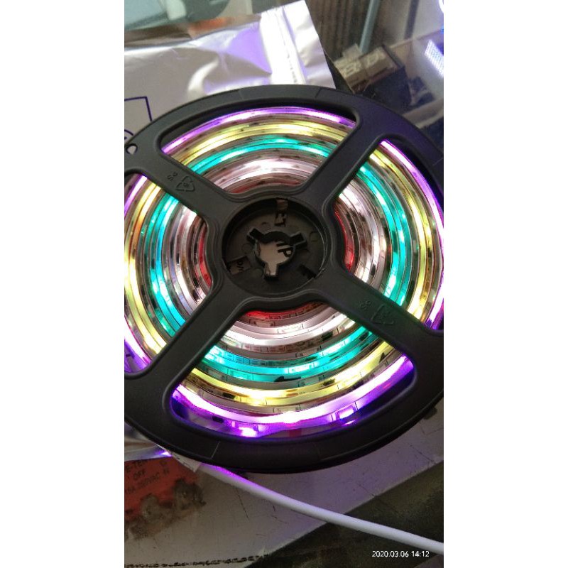 led strip rgb running dc 12v tipe 5050 1rol panjang 5meter waterproof