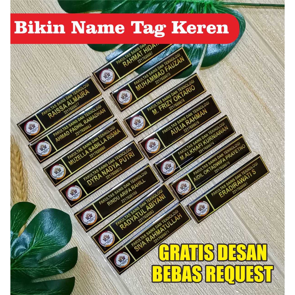 

Name Tag Papan Nama Nama Dada Name Tag Guru Name Tag Siswa Name Tag Karyawan