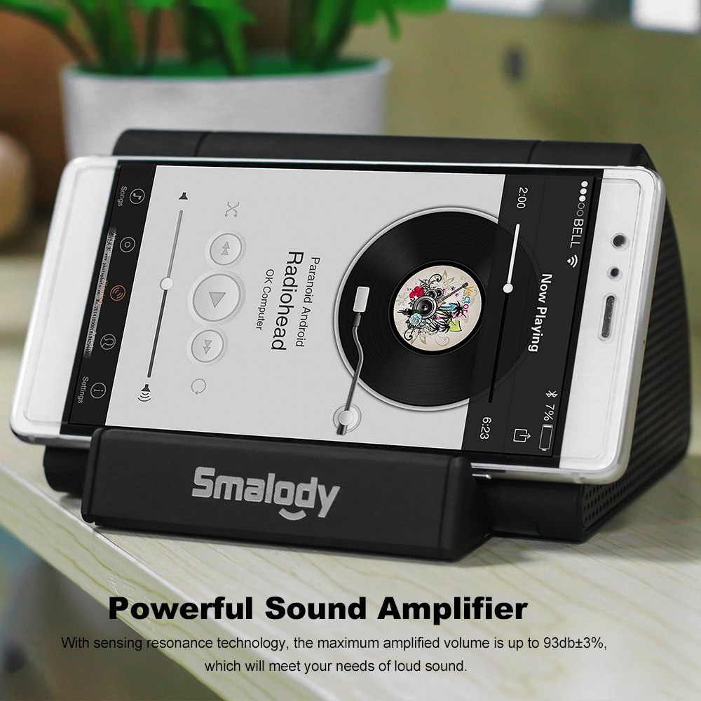 Speaker Mini Wireless Portable Hp Amplifier Smartphone Stand Smalody