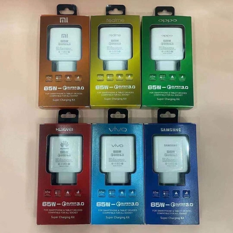 CHARGER TC QUALCOMM 3.0 BRANDED  BATOK 65W SUPER FAST CHARGING