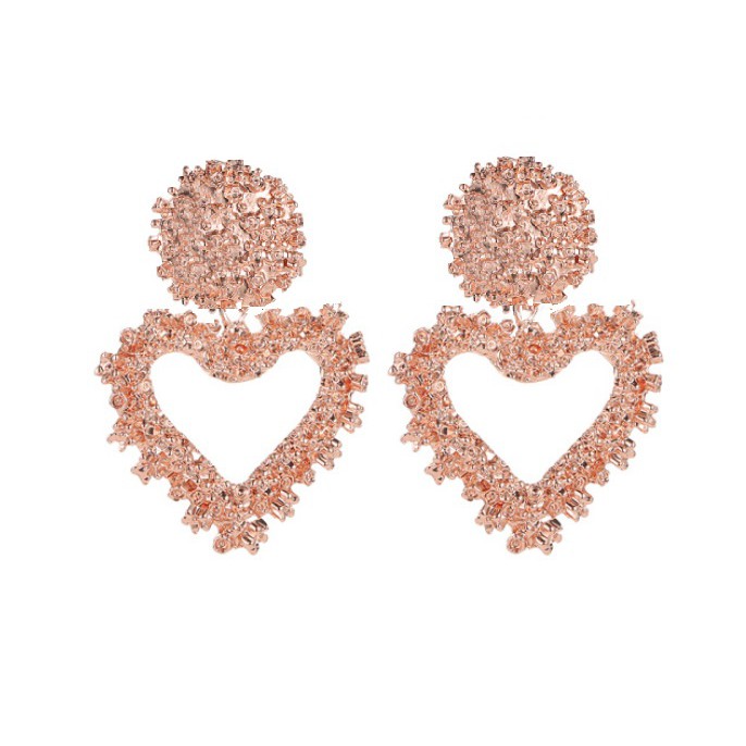 Anting Panjang Gantung LOVE Korea Fashion Vintage Earrings Women Geometric Alloy Earing Giwang