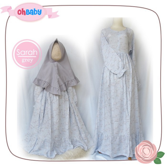 Couple gamis homedress oh baby sarah grey