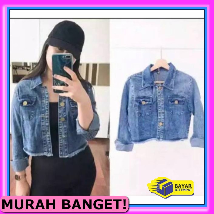 Mall Jaket Jeans Wanita Kekinian Jaket Oversize Jaket Denim Stabi KW538 Ready StockJaket Wanita Ni