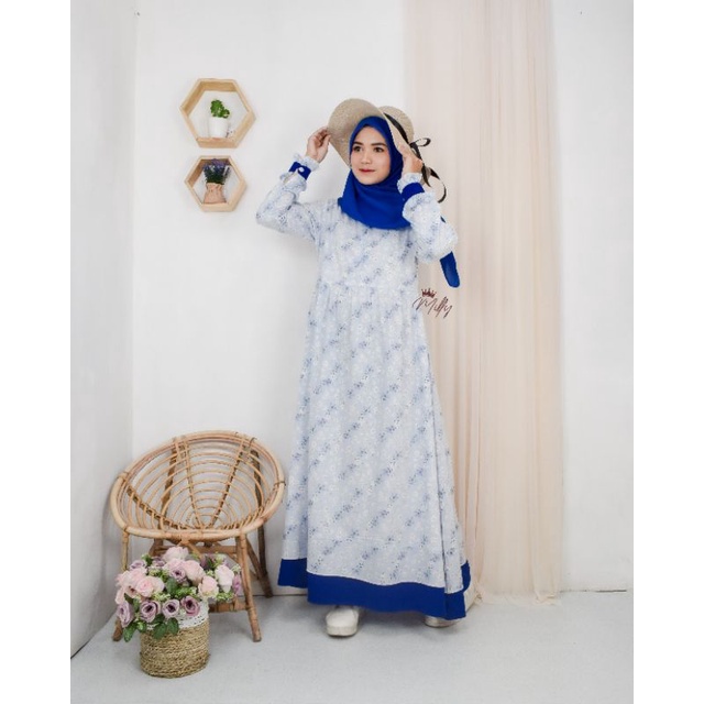 GAMIS LEBARAN 2023 GAMIS KATUN JEPANG ORI MOTIF BUNGA