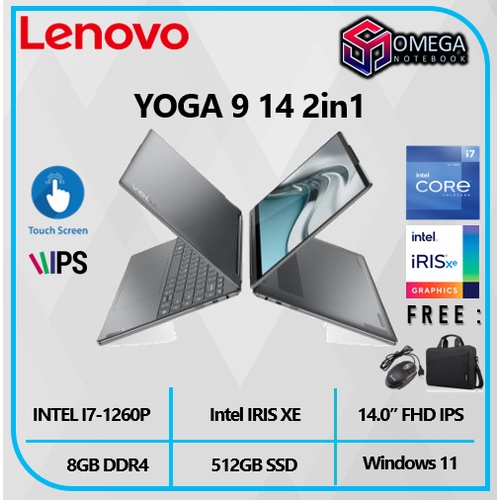 LENOVO YOGA 9 14 2in1 Touch i7-1260P 8GB 512SSD W11 14.0&quot;FHD IPS