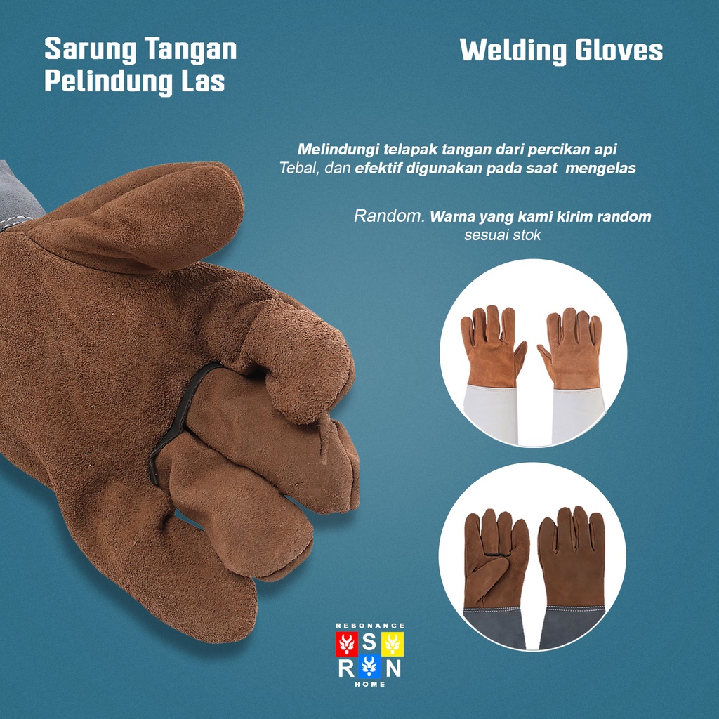 Sarung Tangan Las Listrik Kulit Anti Api  / Safety Gloves Resonance Home